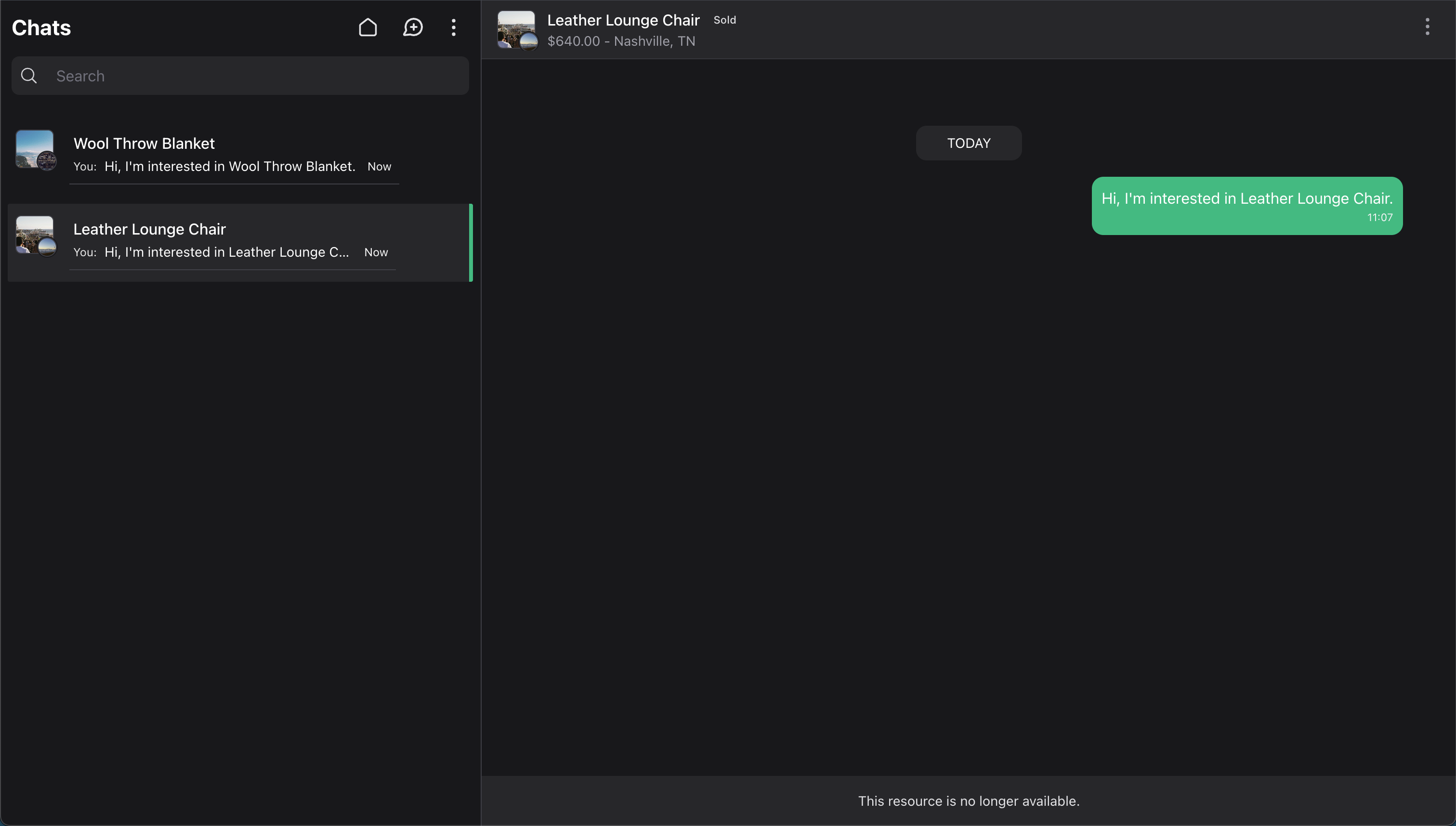 Wirechat unavailable conversation context state