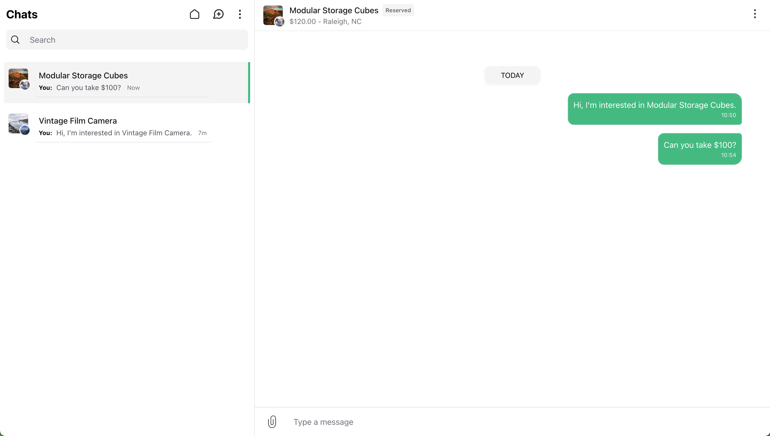 Wirechat conversation context panel linked to an application record