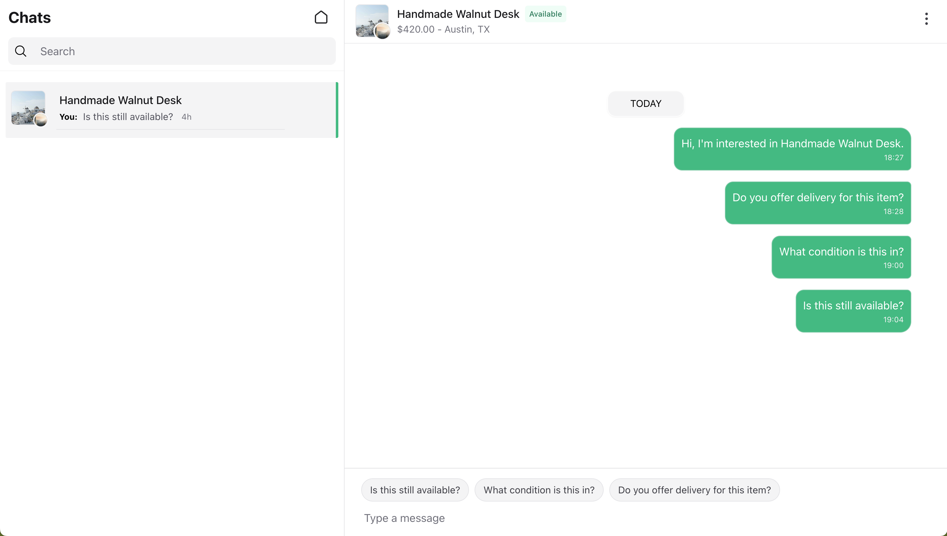 Wirechat suggested messages